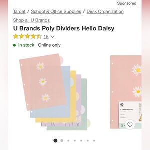 U Brands Daisy Poly Dividers